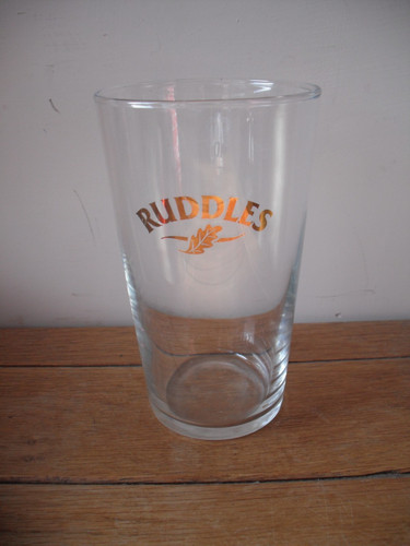 Ruddles pint beer glass - ruddles,