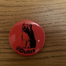 Dulux Dog, Vintage Button Pin