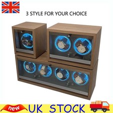 1/2/4 Slots Automatic Watch Winder Box Display Case Mute Motor 4 Rotation Modes
