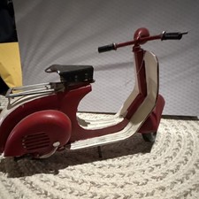 Vintage Tin Toy Scooter Red