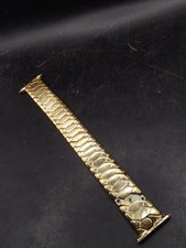 Vintage Heavy Gold Plated Front Excalibur Model 49 Watch Strap 23g Piece Missing