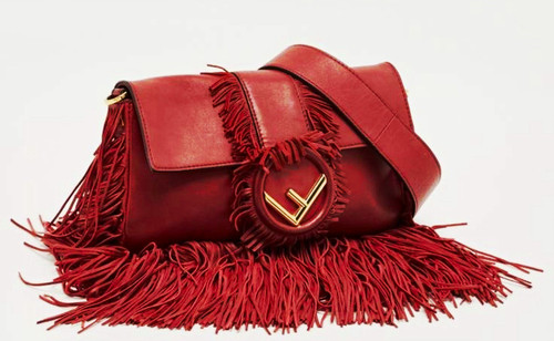 Fendi baguette red - baguette, leather