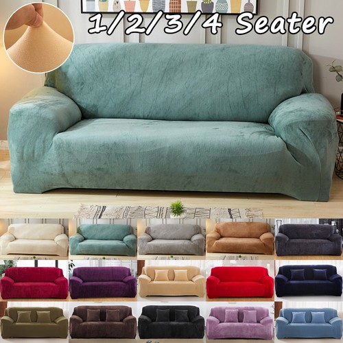 Velvet elastic stretch sofa - elastic,