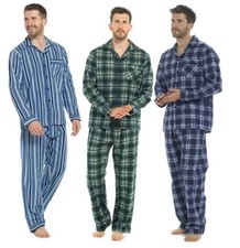Mens BRUSHED Cotton PYJAMAS Set Winter Warm Traditional 100% Cotton FLANNEL PJs