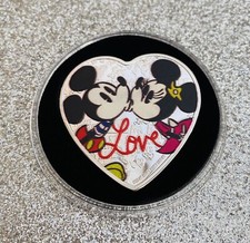 Disney Silver Coin 80 Years Anniversary Fantasia Micky & Minnie Mouse Love Coin