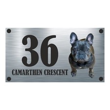Blue French Bulldog Aluminium