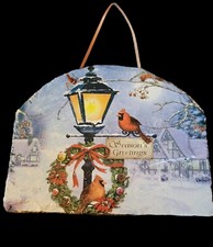 Holiday Plaque, Painted Slate
