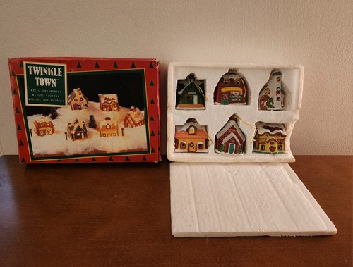 1988 christmas village - village, houses