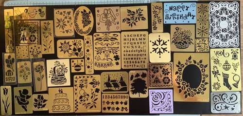 Brass embossing stencils - brass,