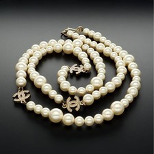 Chanel Pearl CC Necklace —