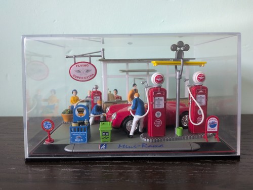 Gasoline station scene with - station,