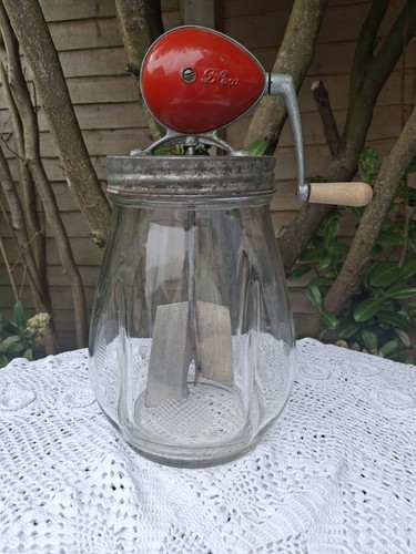 Vintage blow glass butter - blow,