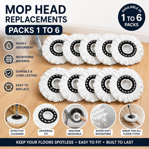 Spin mop head - spin, replacement