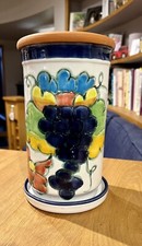 Himark Celina Portuguese Hand Painted Wine Chiller & Underplate - NEVER USED