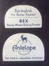 Vintage Pastry cutter Advertising Sign BEX Baking Powder Springbok Pikelet 