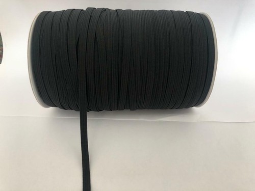 6mm black elastic cord - black, 8