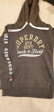 Ladies/ Girls SUPERDRY Hooded Top size 8 Green/ gold/ white  New