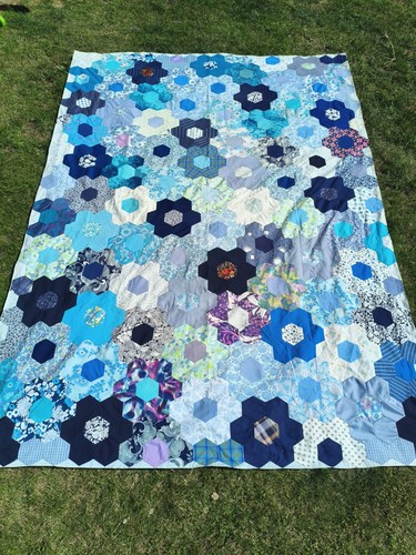 Vintage hand stitched throw - vintage,