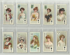 BAT Beauties full set of 52 cigarette cards tobacco leaf playing cards c 1908 VG