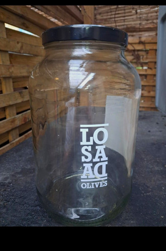 Clear round glass storage - clear,