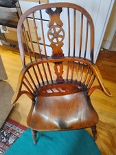   antique chairs by Bath Easton Handmade wheel back ash & elm bentwood  