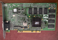 ATI Rage 128 graphics card removed from a PowerMac G4