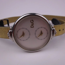 D&G Two Dial Twin Time Steel &