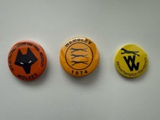 Set Of Three Wolves Pin Badges - Wolverhampton Wanderers - Excellent