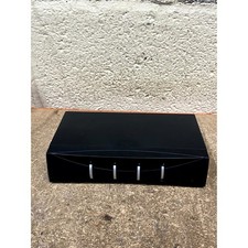 Black 4-Way Stereo Audio/Video Selector Switch Box Only Portable RCA Female