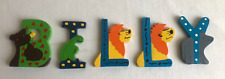 BILLY WOODEN ANIMAL LETTERS FOR BEDROOM NURSERY