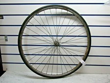  solid tyre 27" x 1 1/4 wheel bike chrome front Wheel used Bicycle green courier