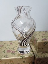 Caithness clear art glass - glass, vase