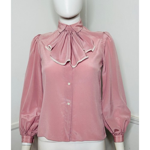 1980s vintage pink silk - pink,
