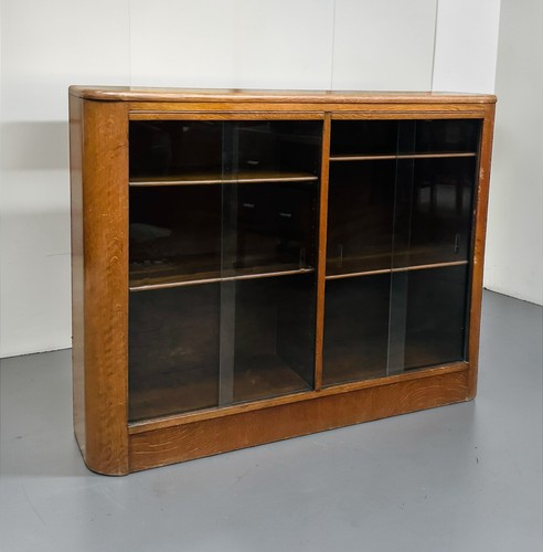 Antique solid oak bookcase - antique,