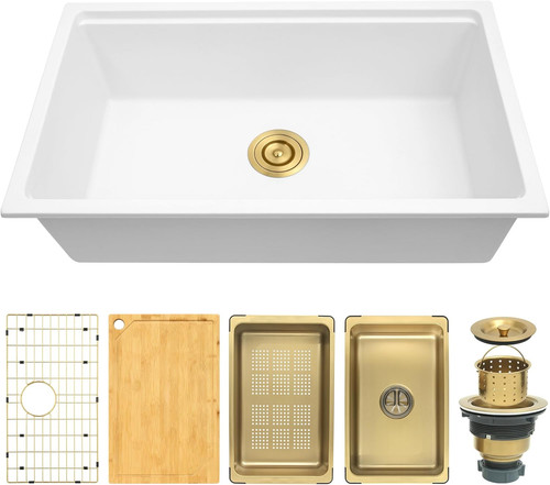 Elegant white undermount - 28",