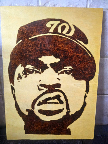 Handmade pyrography ice cube - ice,