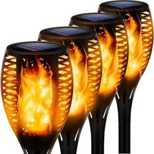 4X Flame Effect Solar Outdoor