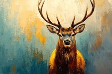 Stag Deer Canvas Picture Print