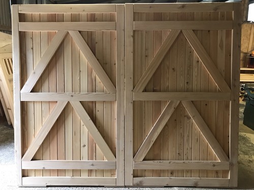 Wooden garage doors - wooden, modern