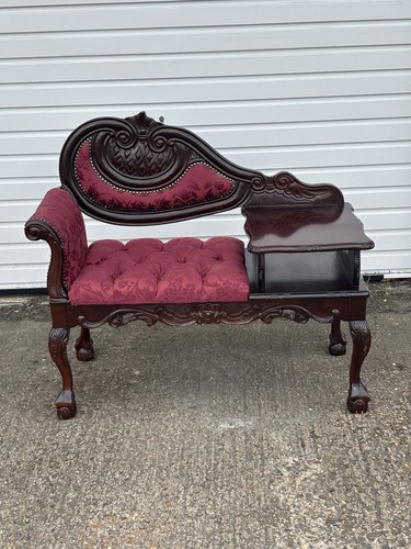 Antique style telephone seat - antique,