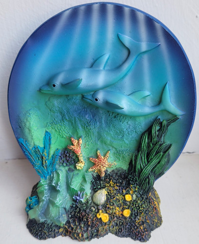 Vintage dolphin resin - vintage, 3d