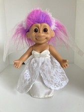 Vintage Russ Troll Doll Bride Wedding 18cm