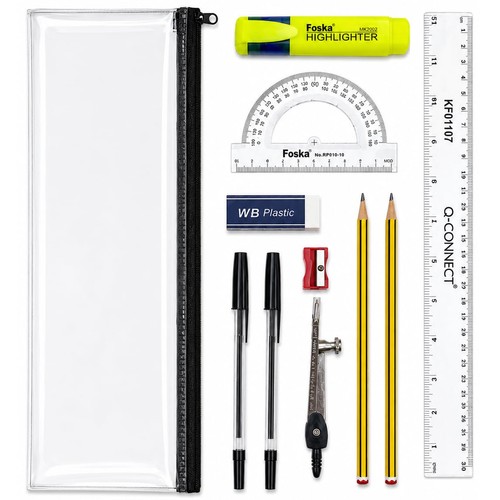 Thymera clear exam pencil case - pencil,