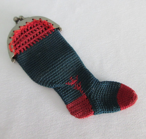 Antique stocking coin - antique, purse