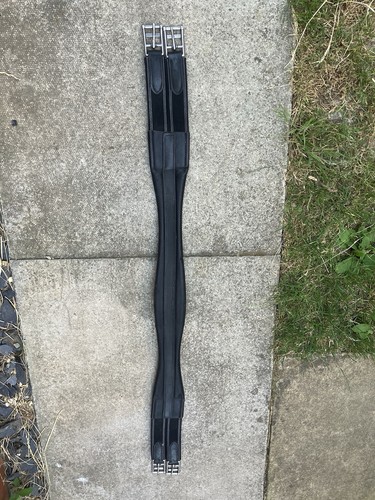 Leather padded girth - -, elastic