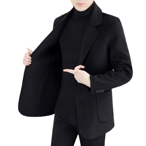 Men lapel blazer - blazer, single