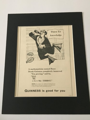 Guinness 1957 original advert - original,