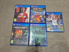 5 x  PS4 Playstation 4 boxed games including minecraft fifa hogwarts vgc
