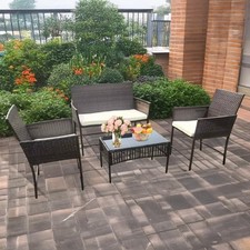 4 Piece Garden Rattan
