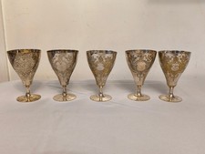 Vintage Goblets Cups Silver Plated EPNS Cup Goblet Set of 5